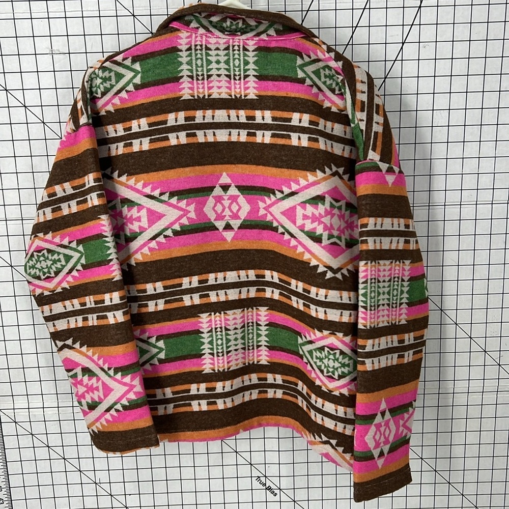 Blueb Colorful Aztec Printed Button Front Oversiz… - image 4